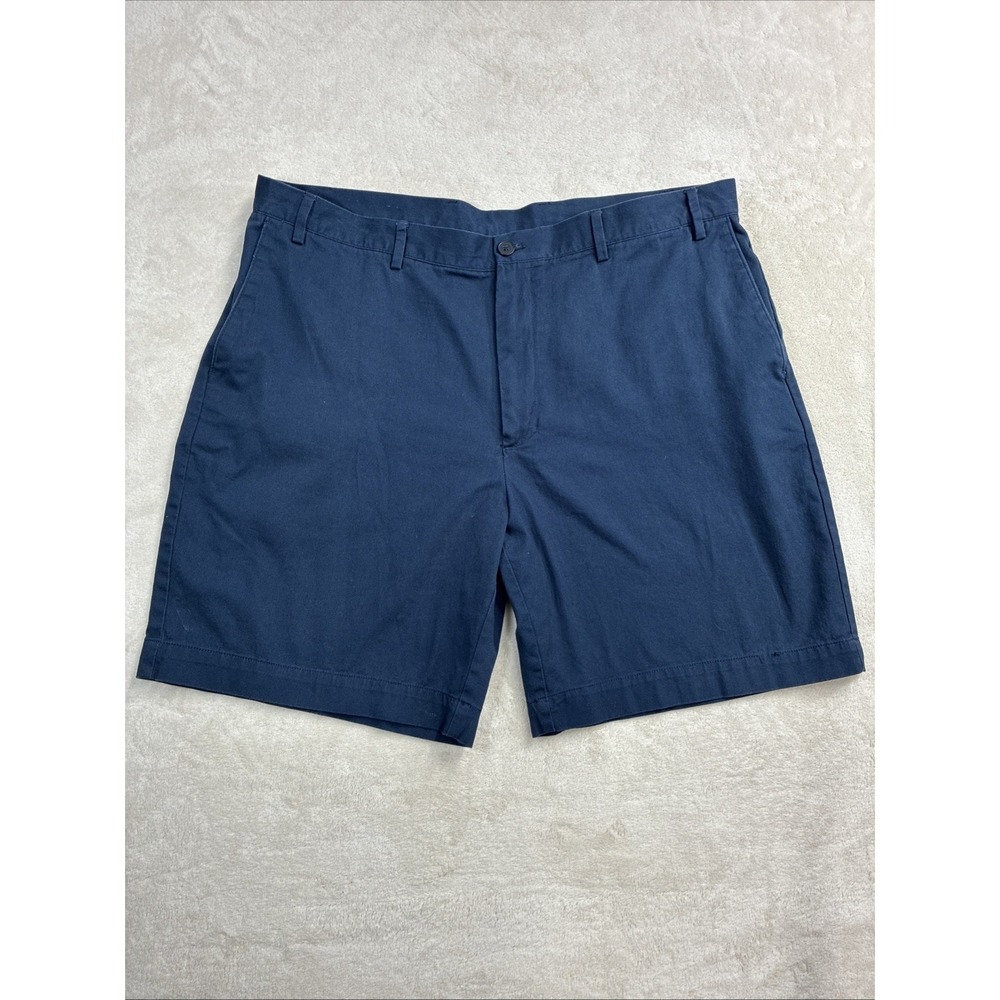 Savane Men's‎ Shorts Size 40 Navy 100% Cotton 8.5" Inseam